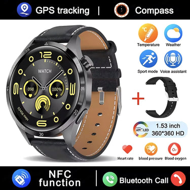 GT4 Pro Smartwatch: GPS, NFC & IP68 Waterproof - InspiredGrabs.com